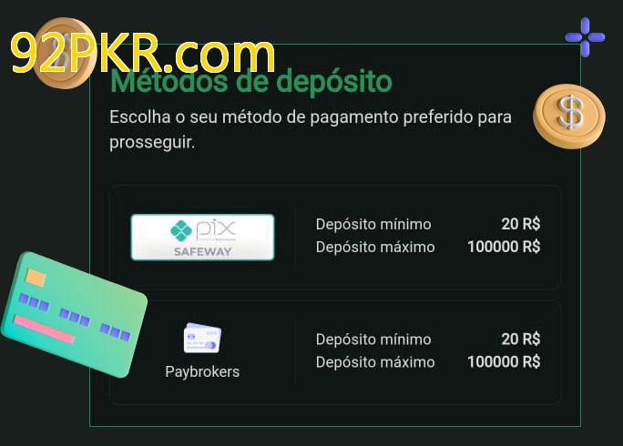 O cassino 92PKR.combet oferece uma grande variedade de métodos de pagamento